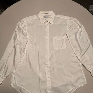 Oscar de la Renta White Long-Sleeve Dress Shirt